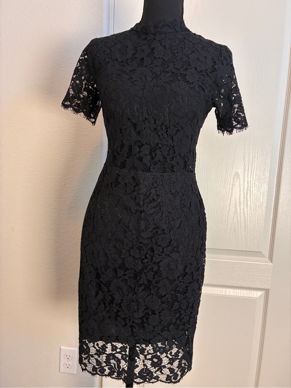 Fashion Nova Black Lace Midi Dress